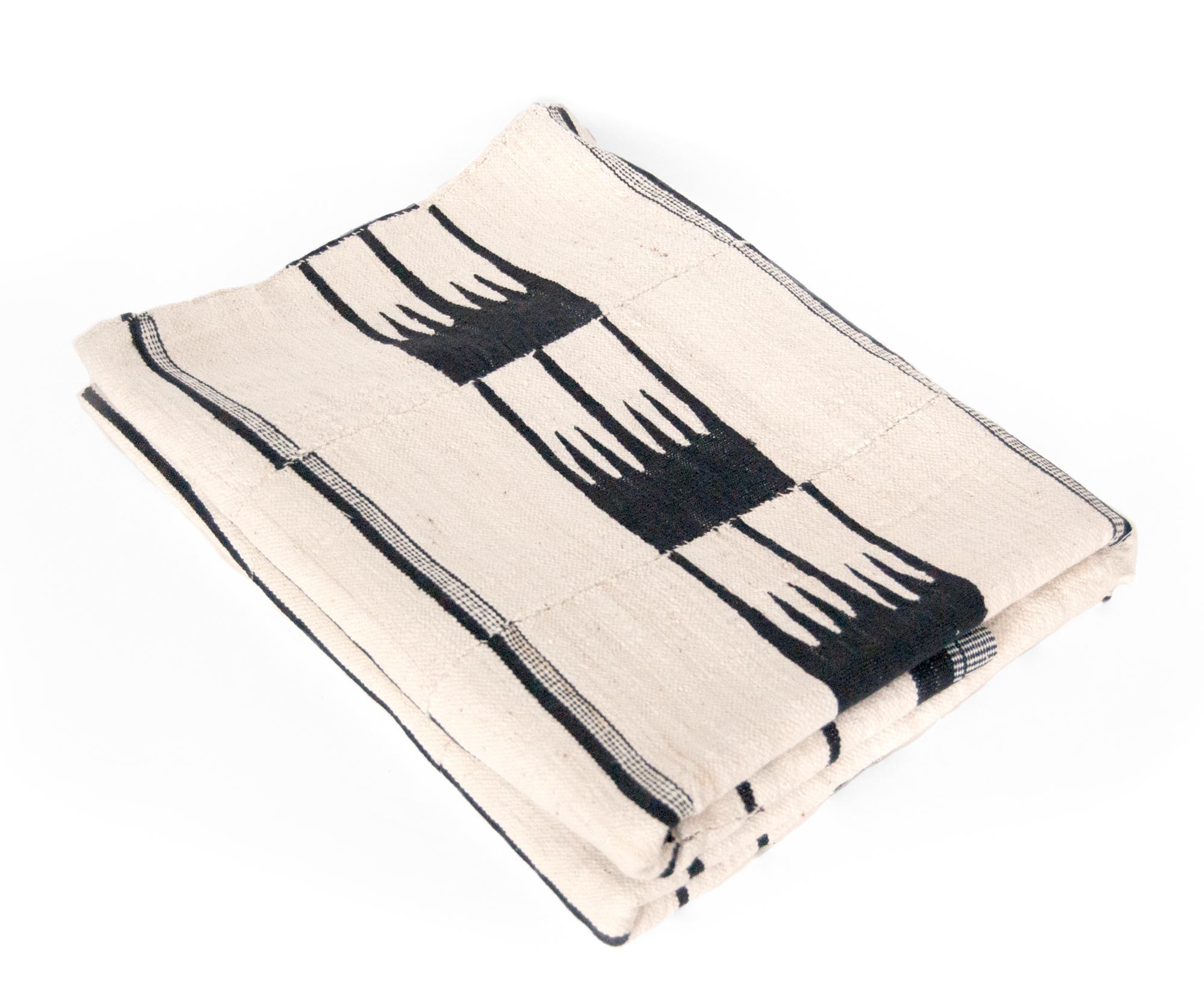 Black & White Fulani Cotton Blanket (Luru or Khasa)