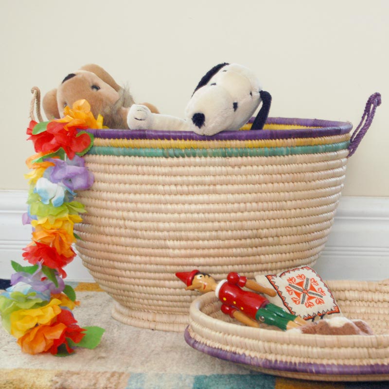 lidded toy basket