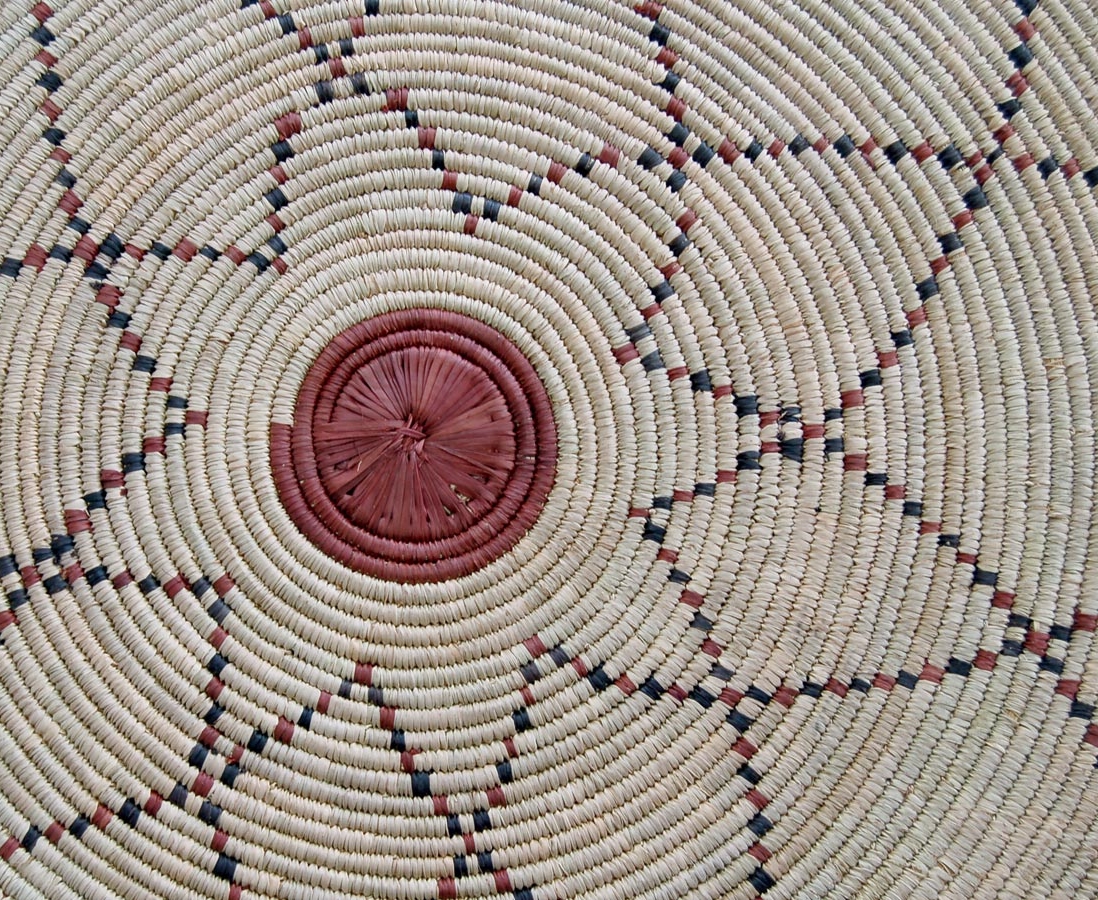 Round Natural Fiber Accent Rug • Modern African Decor on AfriMod
