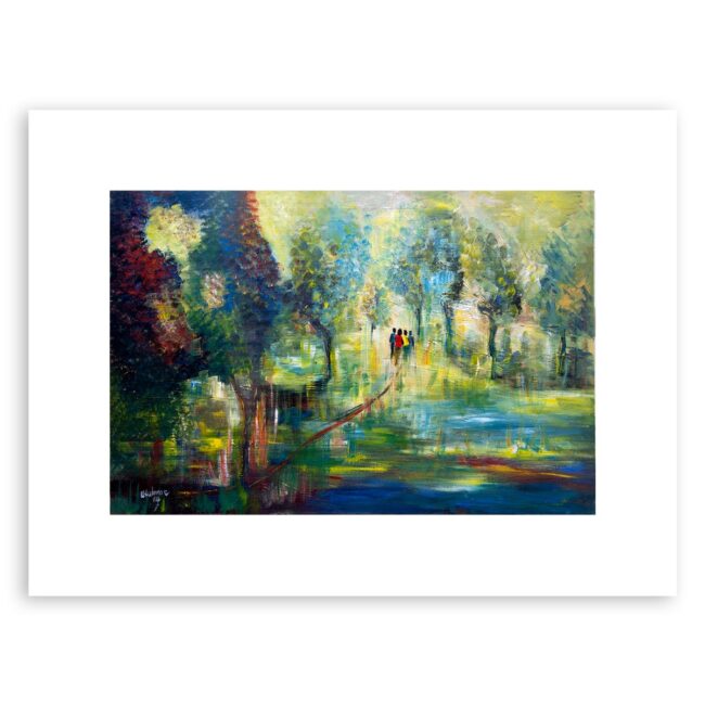 Across the Forest – abstract landscape art print