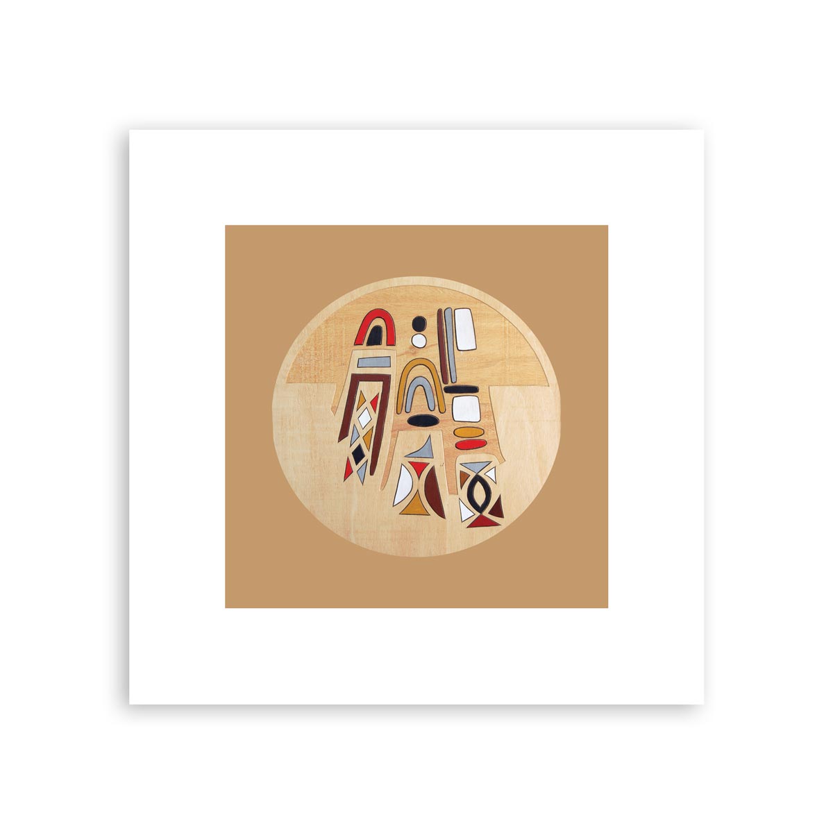 We – abstract art print in earth tones