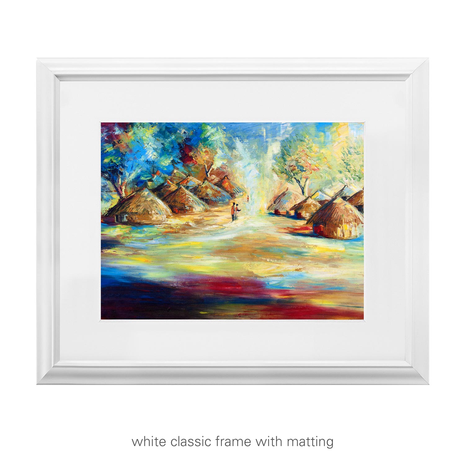 Village Scene - nostalgic art print • AfriMod