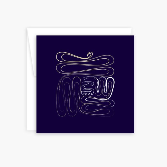 Creative Twist – Adinkra symbol Nkyinkyim note card
