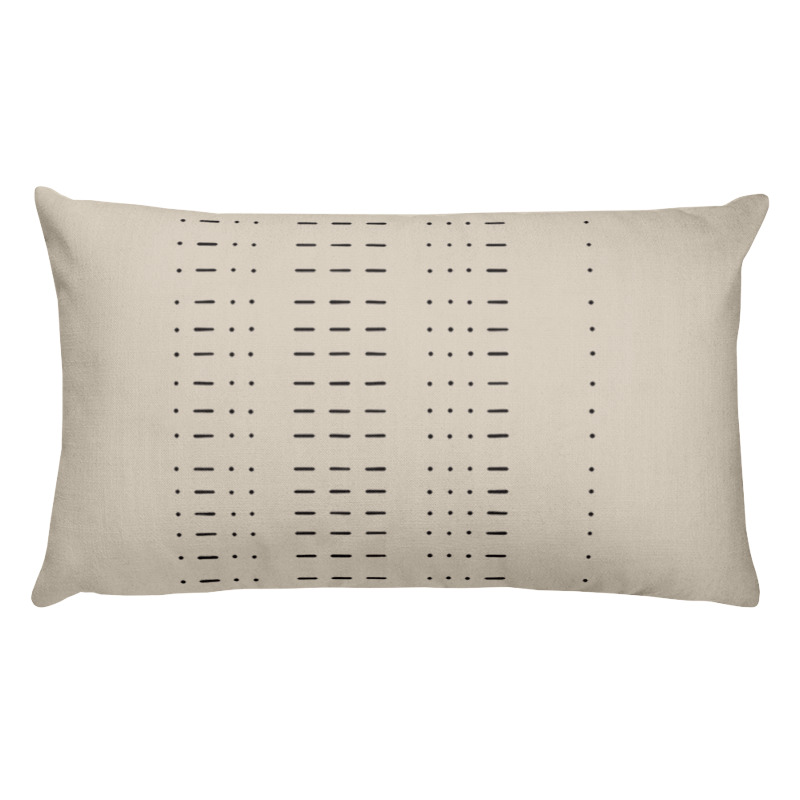 Coded Love – off-white morse code “LOVE” lumbar pillow