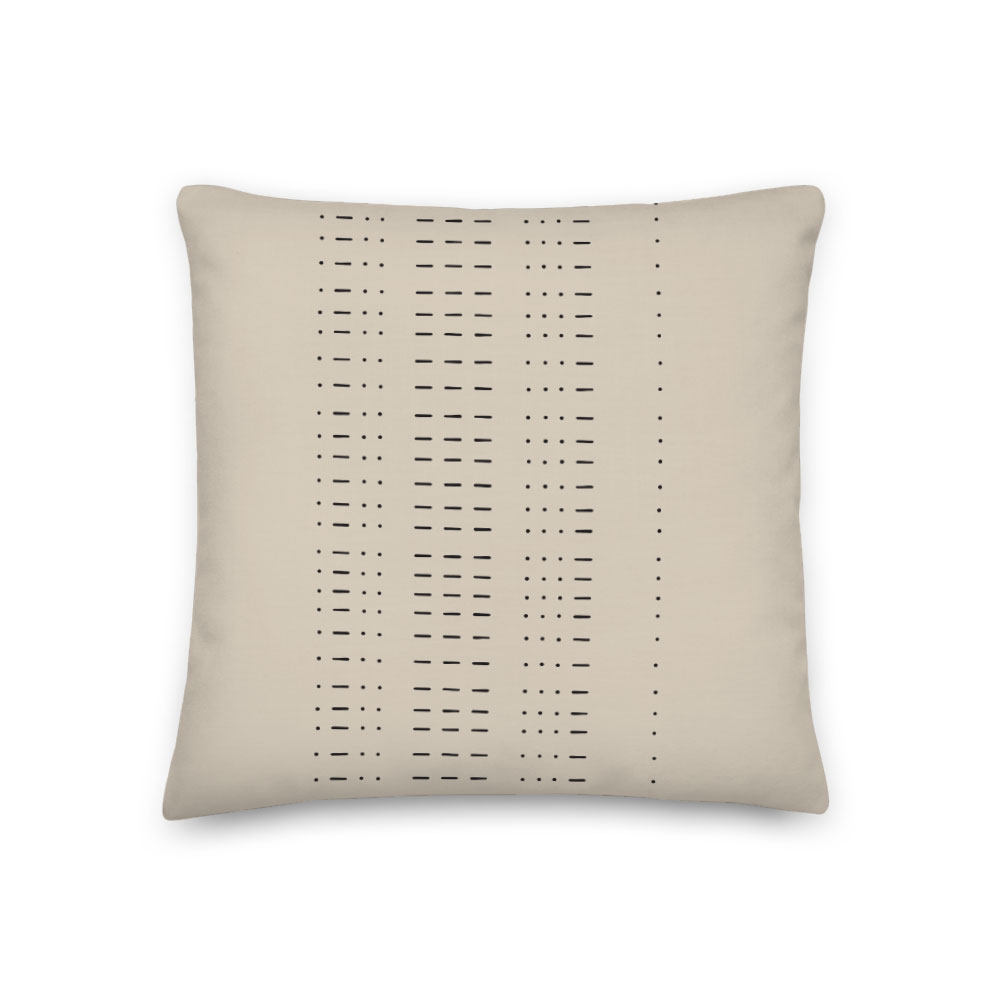 Coded Love – off-white morse code “LOVE” pillow