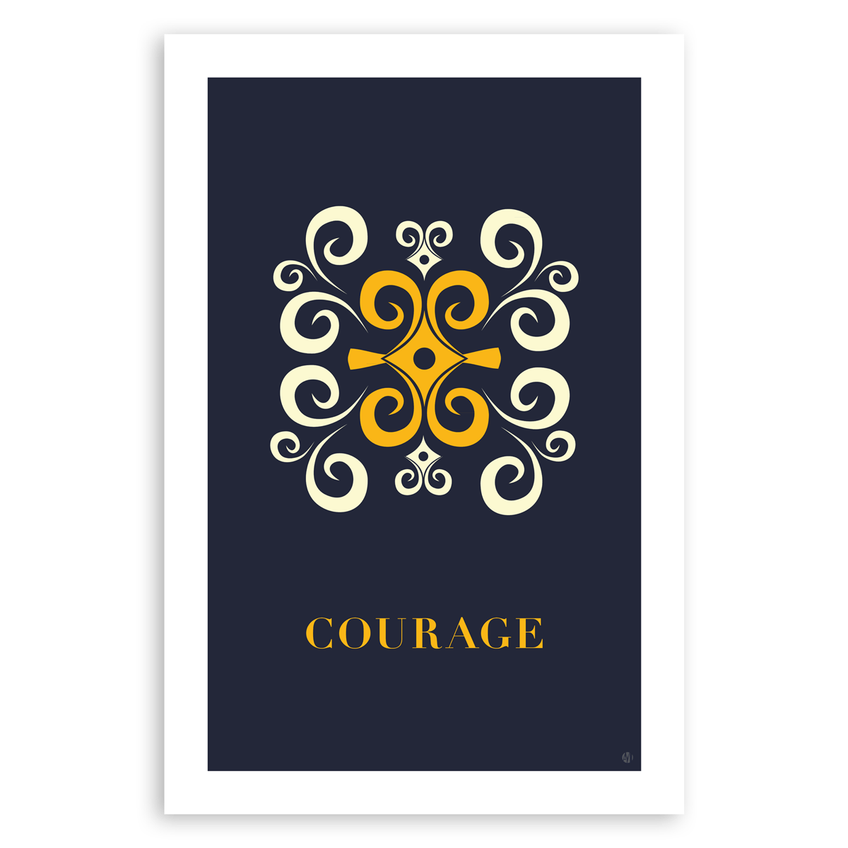 Adinkra-Inspired Graphic Print – Courage