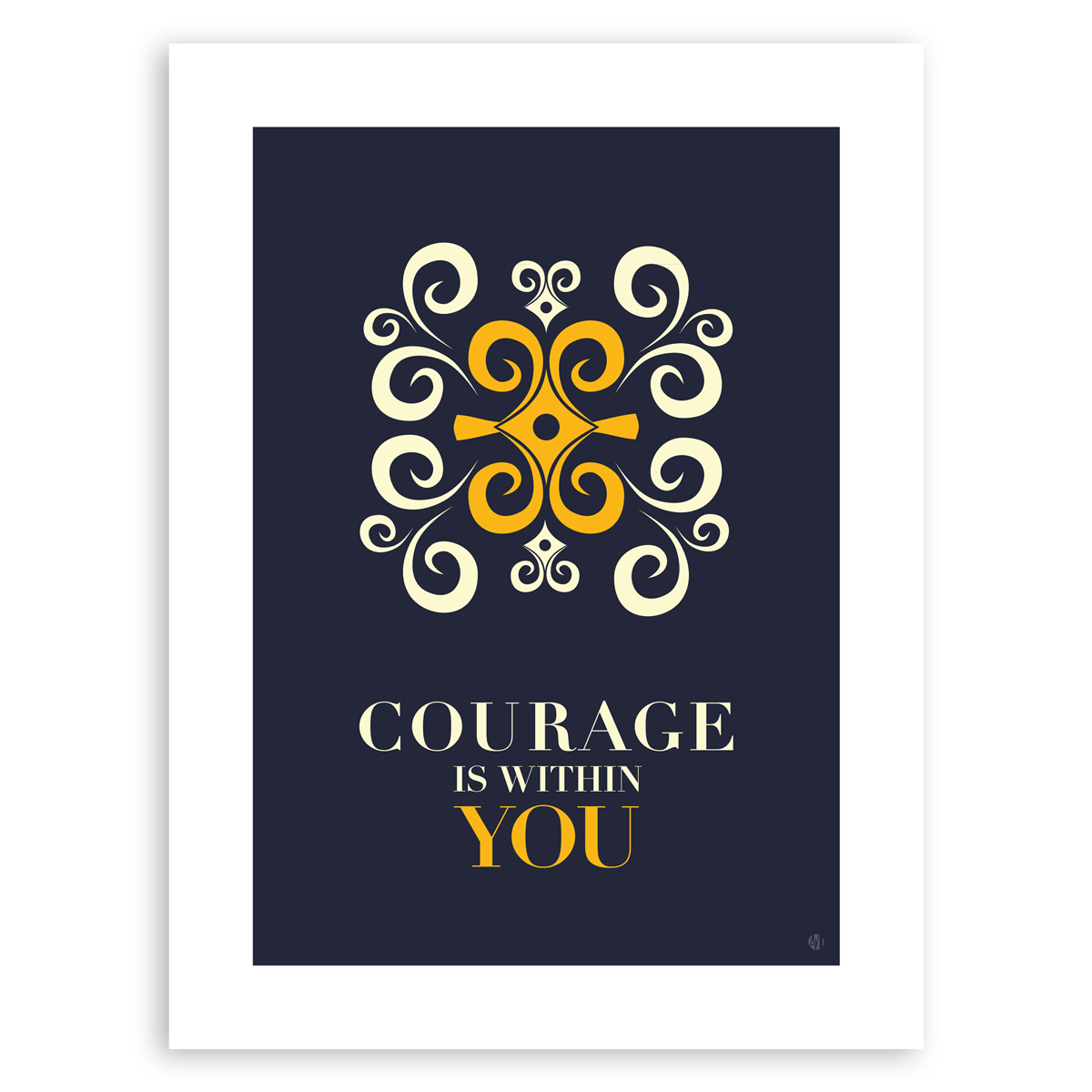 African Inspirational Graphic Print – Courage is Within You