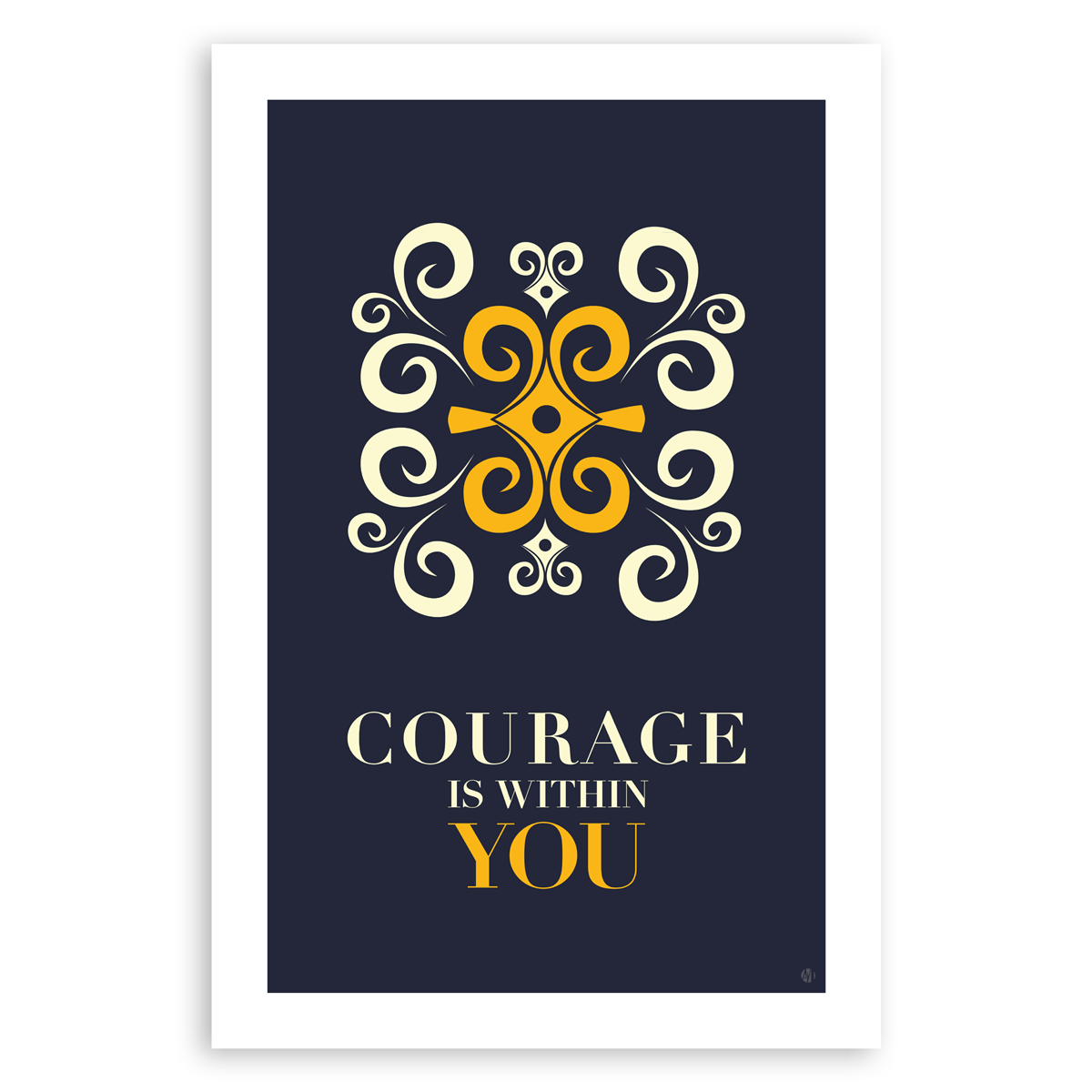 African Inspirational Graphic Print – Courage is Within You