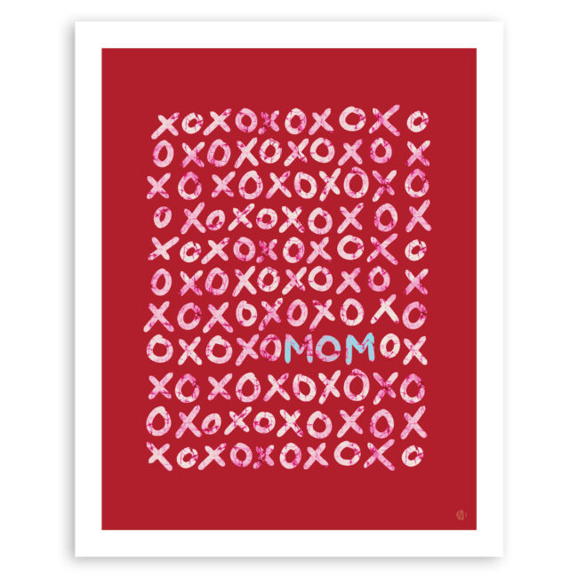 XOXO (love) MOM – Batik-inspired Graphic Print in Red