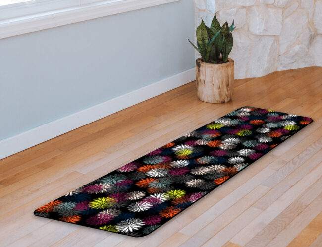 Dark Floral Yoga Mat