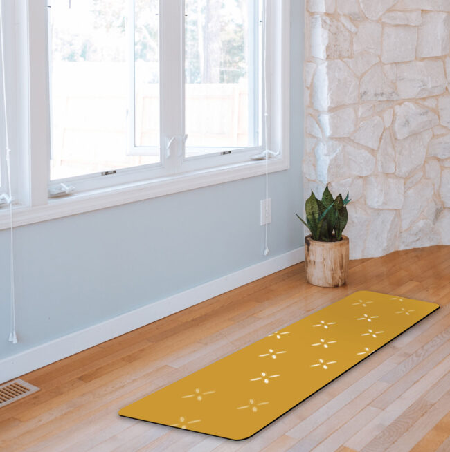 Cowrie Yoga Mat in Mustard