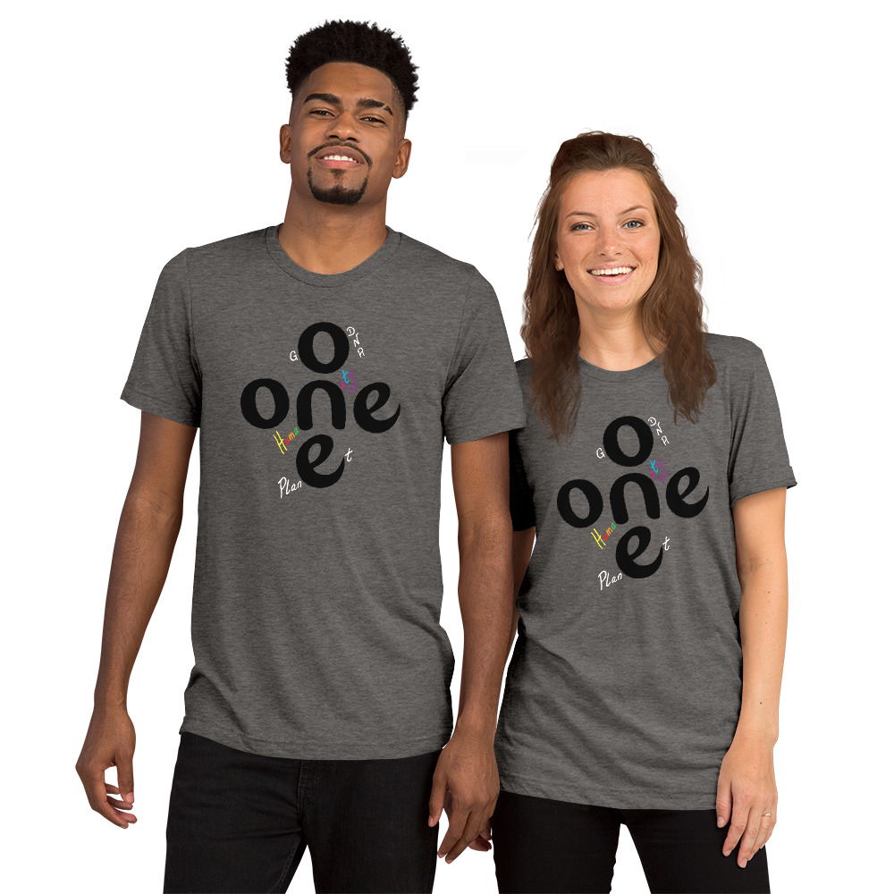 The ONE Project | unisex tshirt with rainbow text