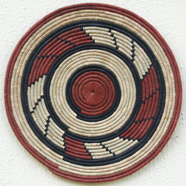 Rustic Flat Basket (chunky weave) ~15.5in