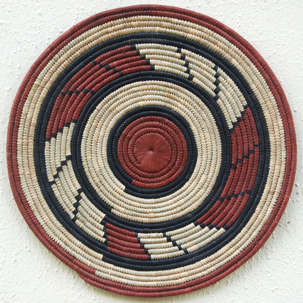 Rustic Flat Basket (chunky weave) ~15.5in