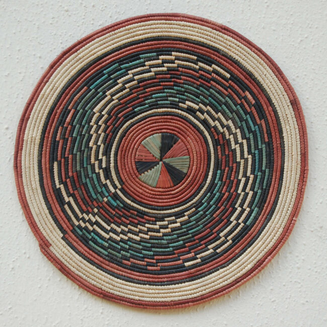 African Flat Basket ~14in