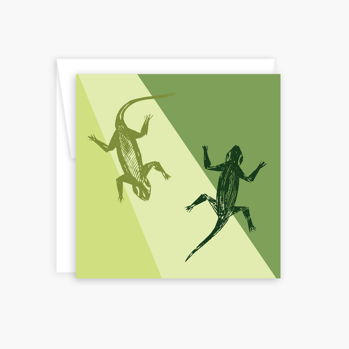 Lizards – blank note card
