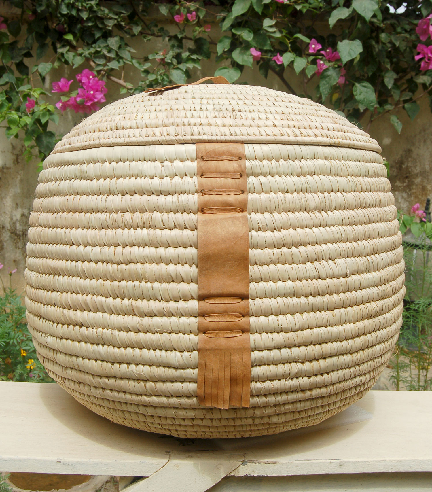 AfriMod Natural #2: SouthWest Flair – Large Lidded Storage Basket
