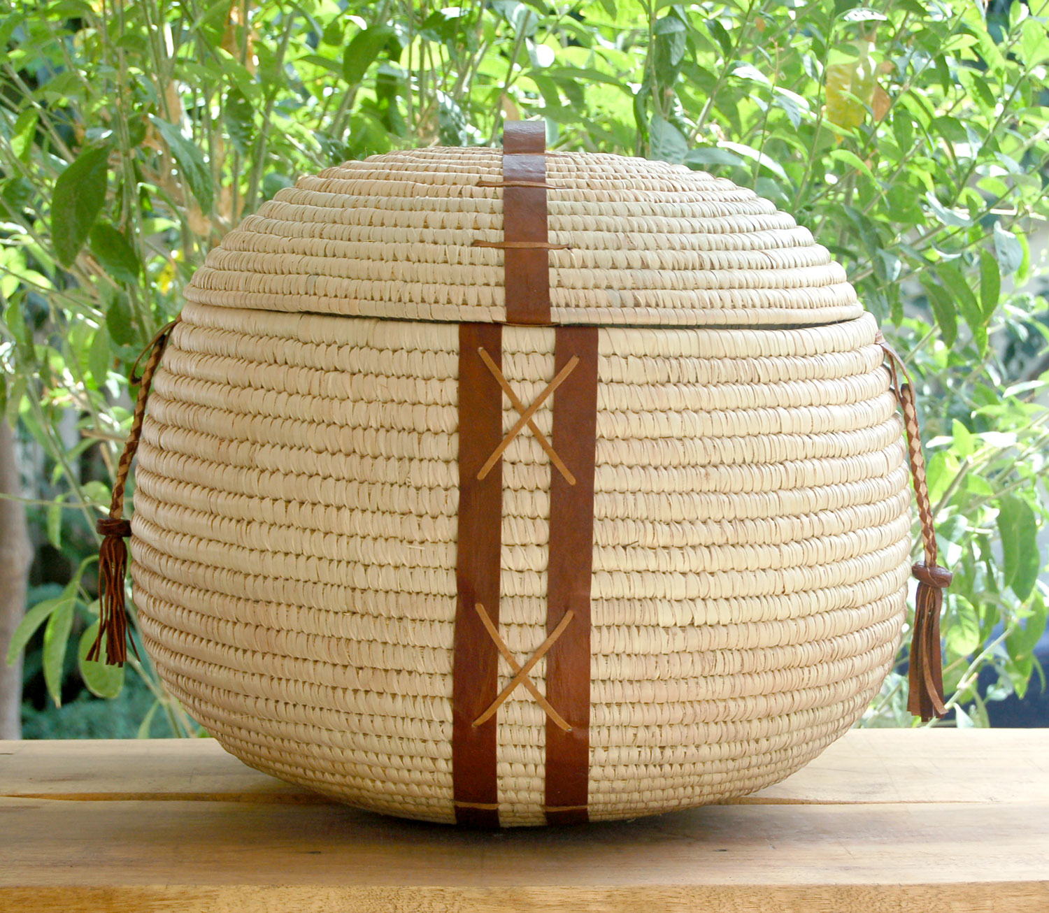 AfriMod Natural #4: Homage to Hausa – Large Lidded Storage Basket