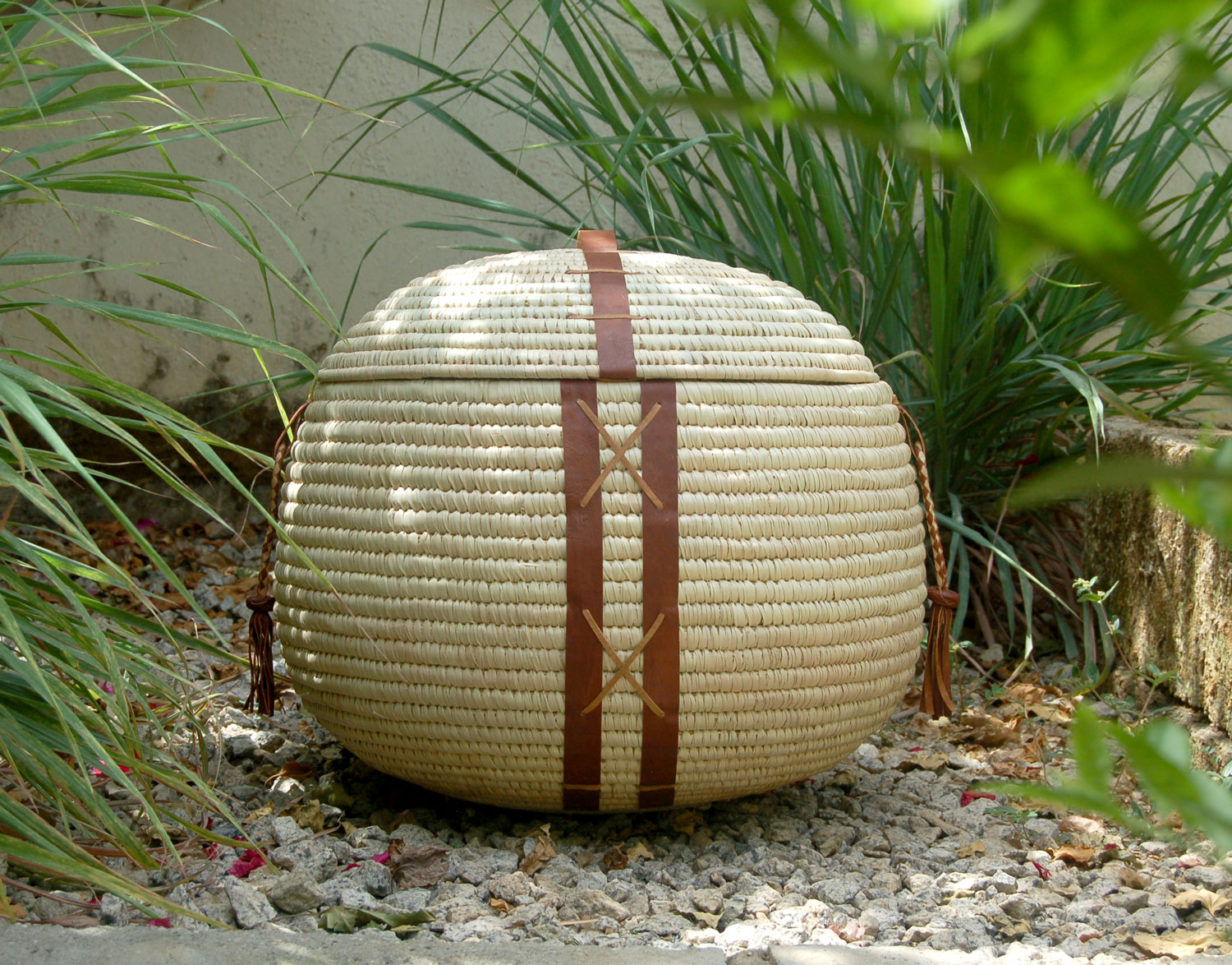 AfriMod Natural #4: Homage to Hausa – Large Lidded Storage Basket
