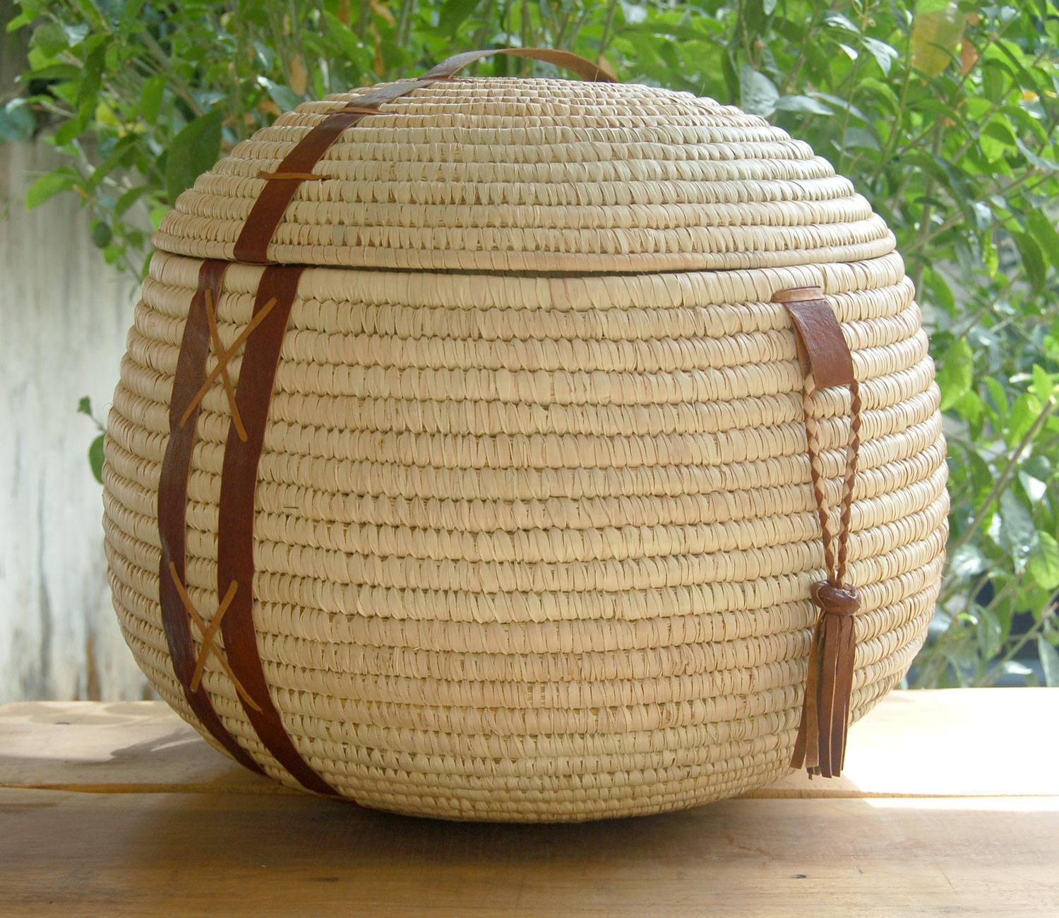 AfriMod Natural #4: Homage to Hausa – Large Lidded Storage Basket