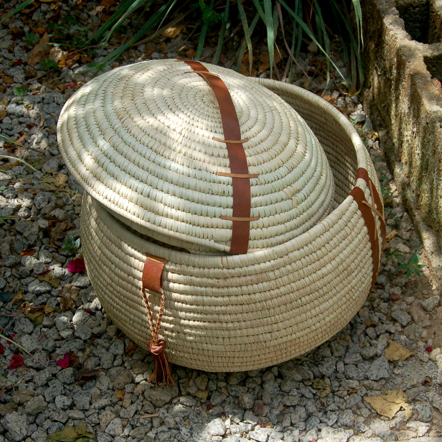 AfriMod Natural #4: Homage to Hausa – Large Lidded Storage Basket