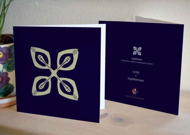 Adinkra Symbol Greeting Cards (set of 10) – all-occasion note cards