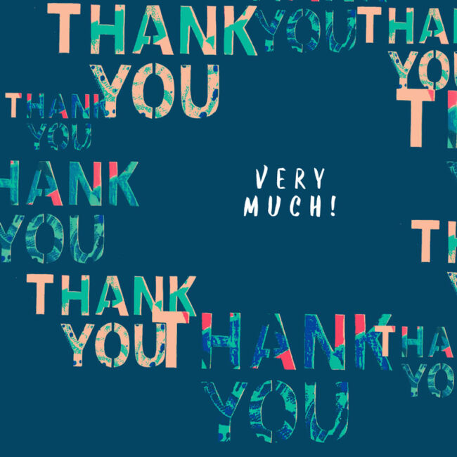 Thank You… Very Much – African print thank you card