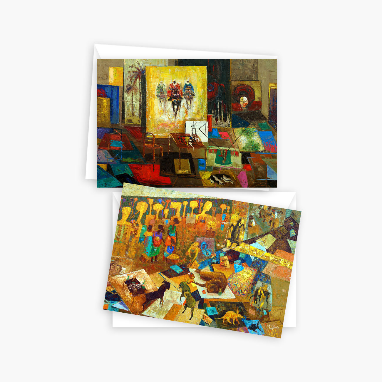 Abstract Art Greeting Card Set (10 blank cards)