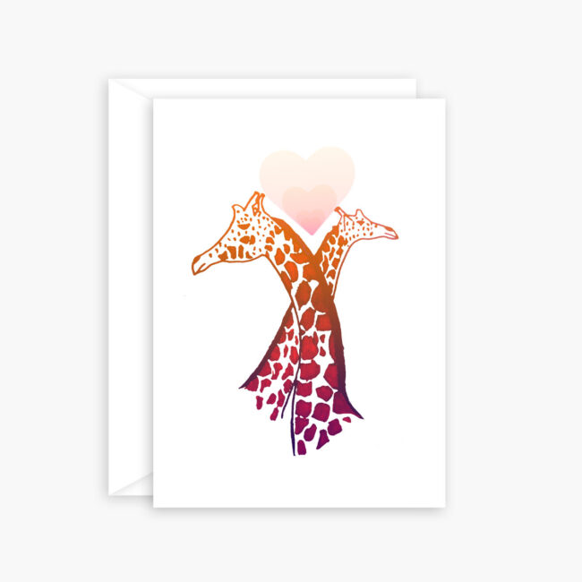 Love Eternal I – blank giraffe greeting card