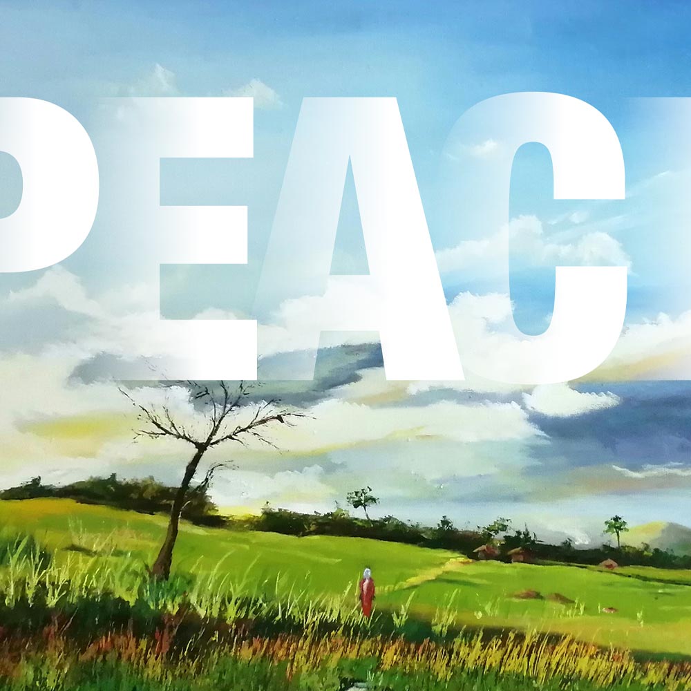 Peace – blank peaceful landscape note card
