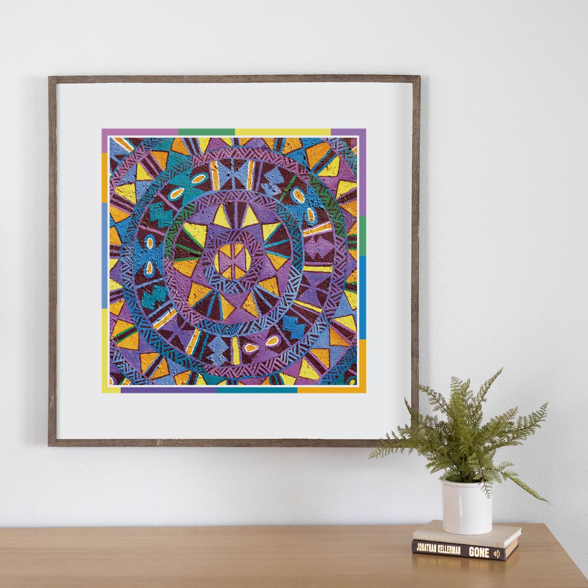Purple Abstract African Art Print