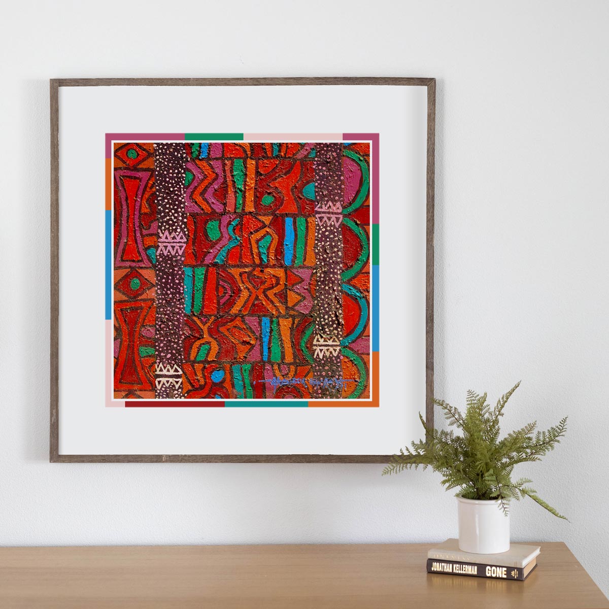 Bold Red Abstract Art Print