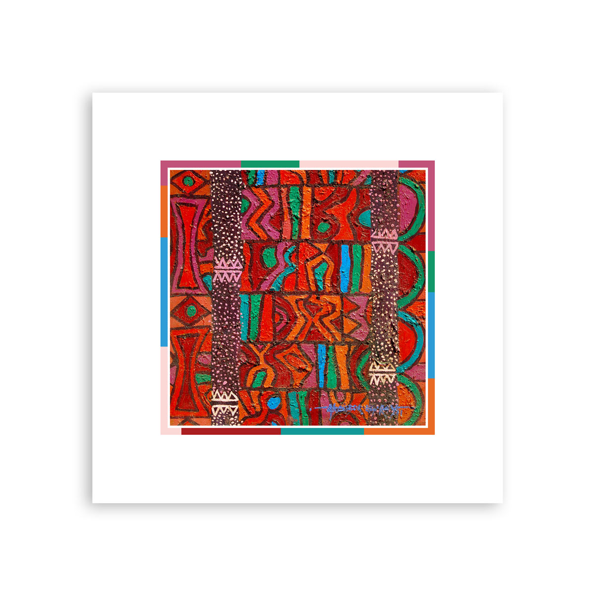 Bold Red Abstract Art Print