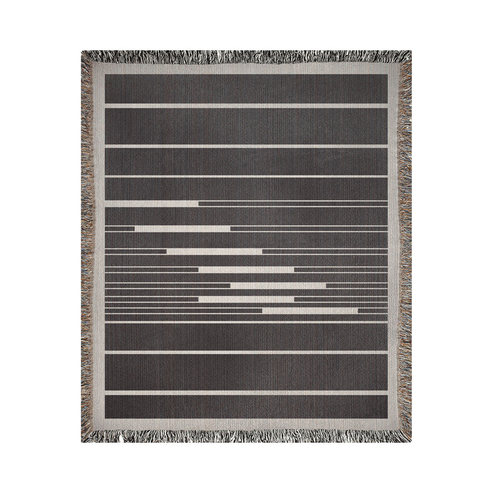 Fula II – black & white striped woven blanket