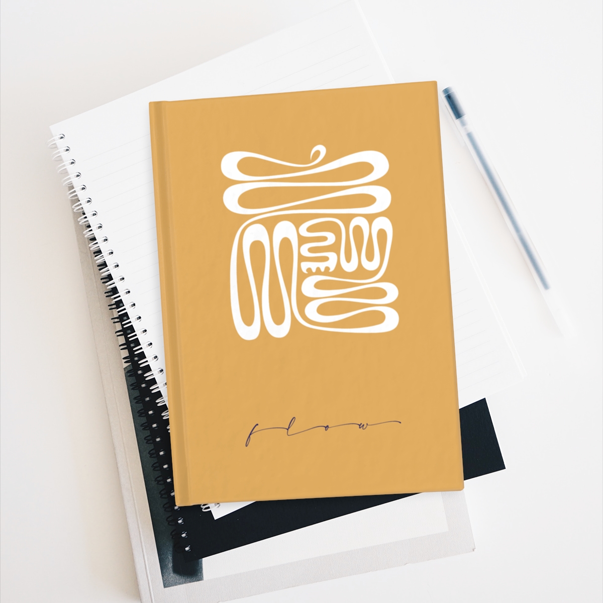 Creative Flow – blank or lined notebook in Mustard