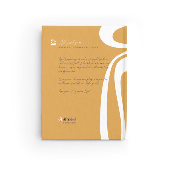 Creative Flow (full cover design in mustard) – blank or lined notebook