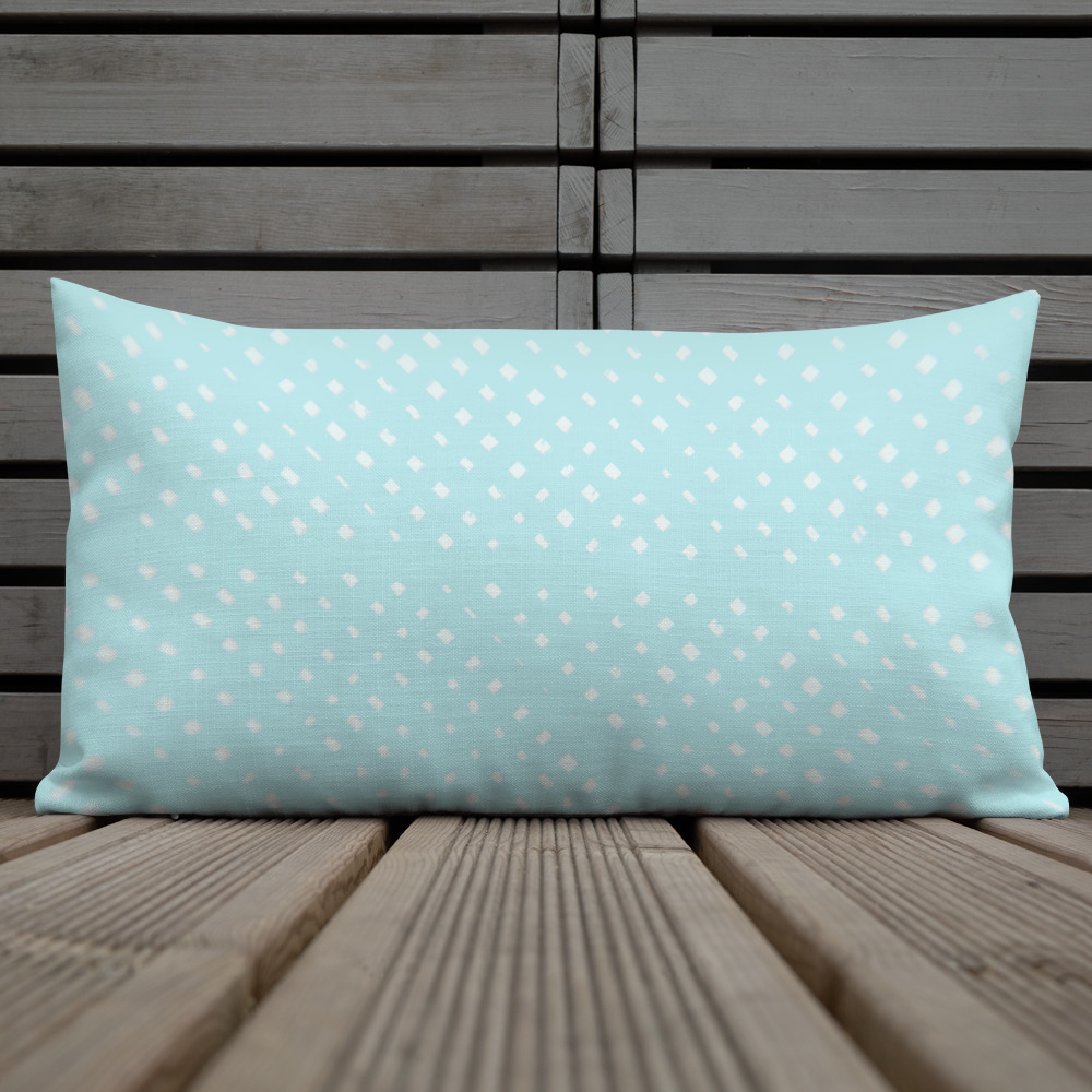 Haint Blue Speckled Lumbar Pillow – indoor or outdoor