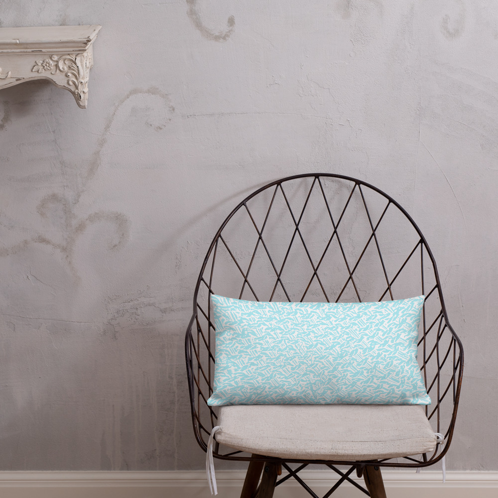 Haint Blue Basket Weave Lumbar Pillow – indoor or outdoor