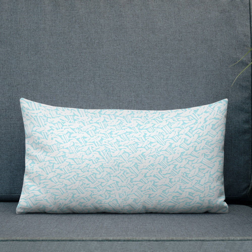Haint Blue Basket Weave (reverse) Lumbar Pillow – indoor or outdoor