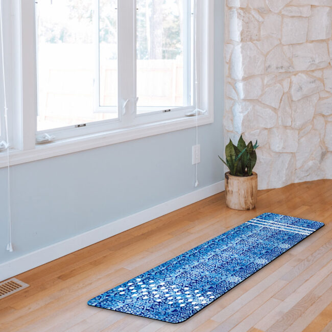 Indigo Blue Adire Yoga Mat
