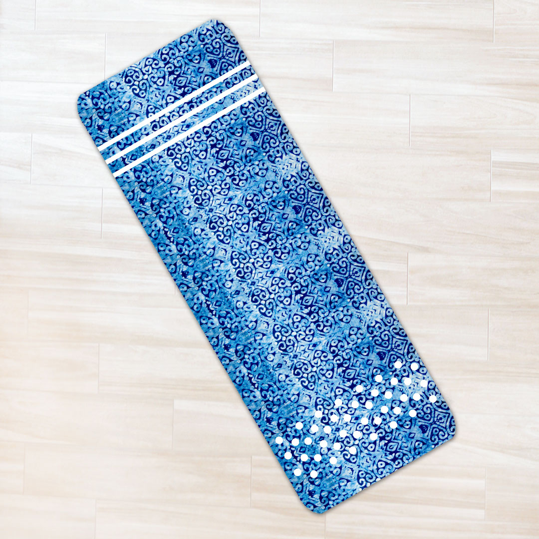 Indigo Blue Adire Yoga Mat