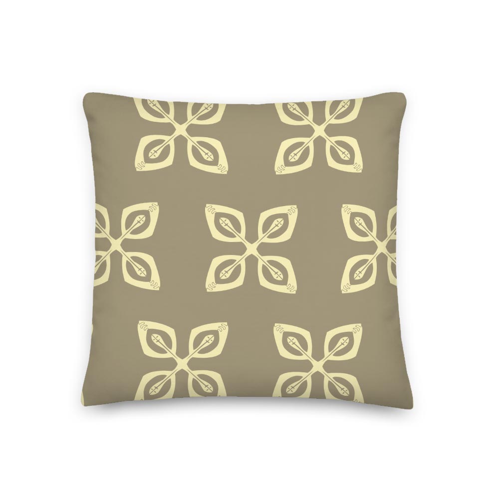 Neutral Cowrie Shells Square Pillow