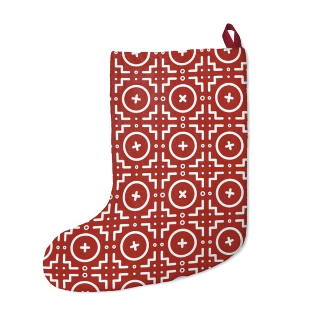 Minimalist Mud Cloth-inspired Christmas Stockings