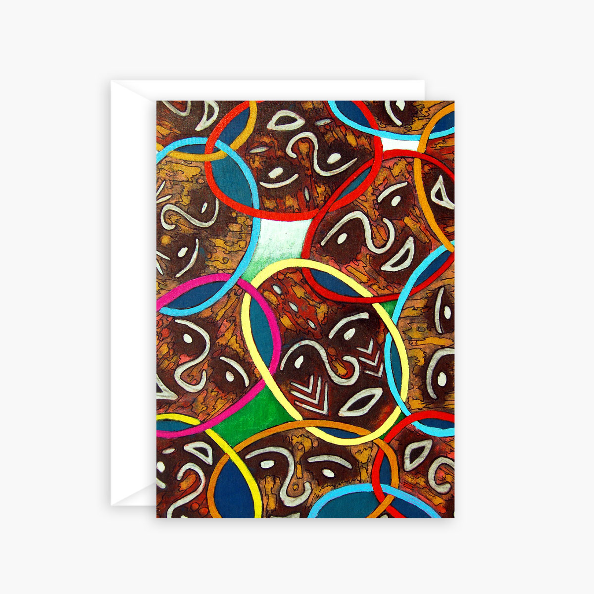 Unity in Diversity – Abstract African art greeting card