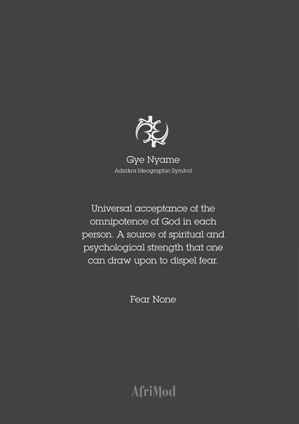 Fear None / Gye Nyame (Rising Sun) – blank encouragement card