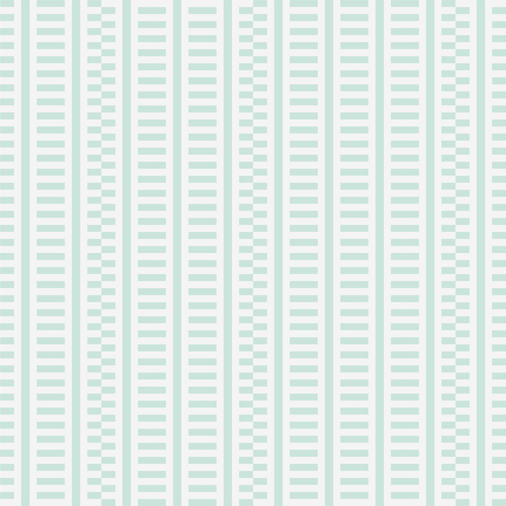 Shifted Stripes Wallpaper (Aqua)
