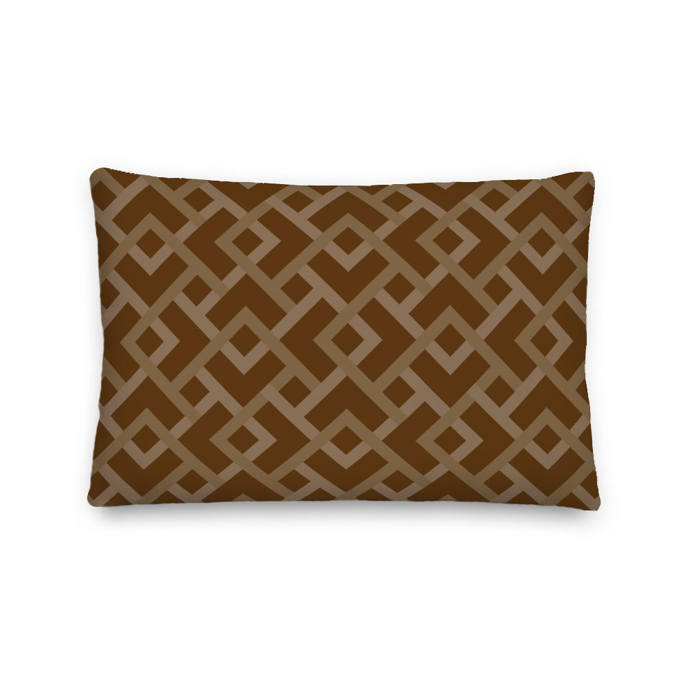 Diamond Lumbar Pillow in Shades of Brown – indoor/outdoor pillow