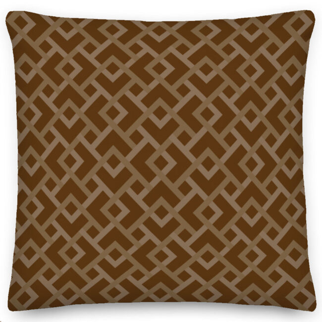 Diamond Throw Pillow in Shades of Brown – indoor/outdoor pillow