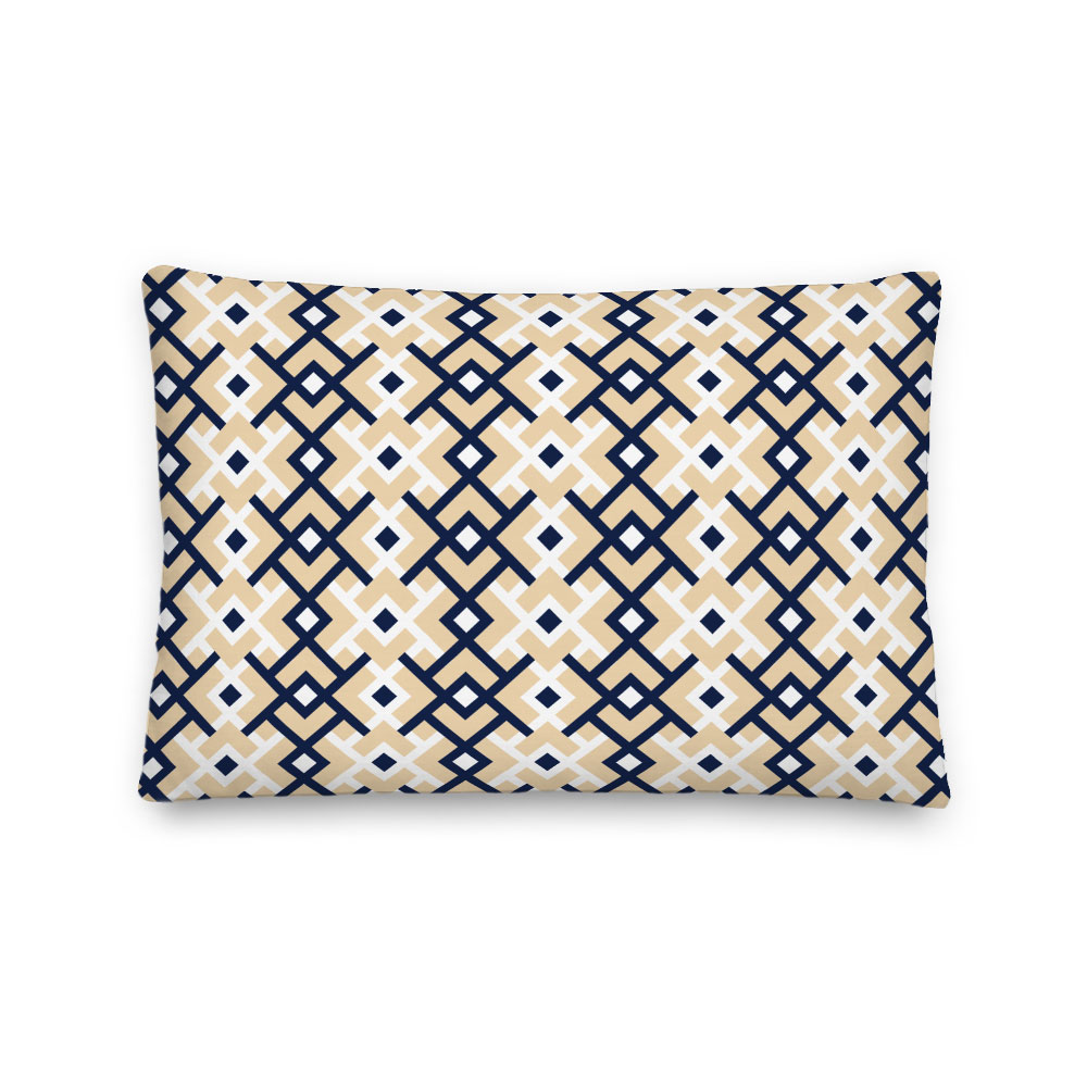 Kuba / Scandi Double Diamond Lumbar Pillow – indoor/outdoor pillow