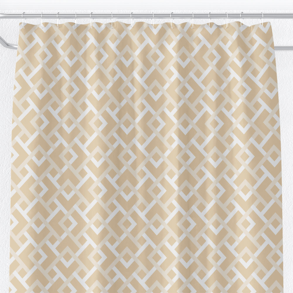 White Diamond Shower Curtain in Cream